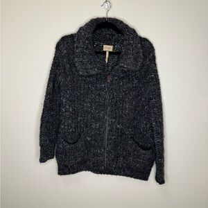 Aritzia Wilfred Free Chunky Gray Zip-Up Cardigan Size S